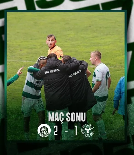 Ünye 1957 Spor Batlamaspor’u 2-1 mağlup ederek 3 puanı hanesine yazdırdı. 