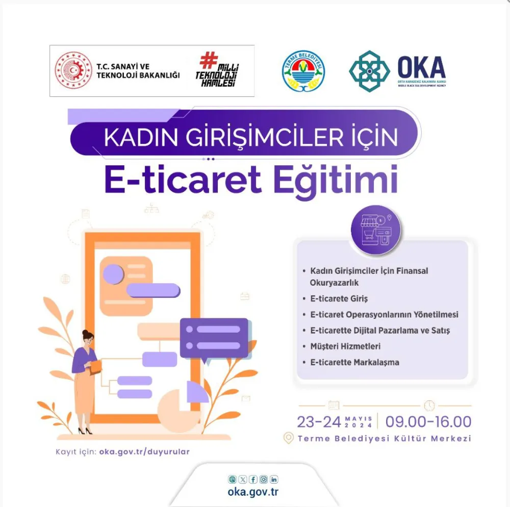 Terme’de Kadın Girişimcilere Yönelik E-Ticaret Eğitimleri