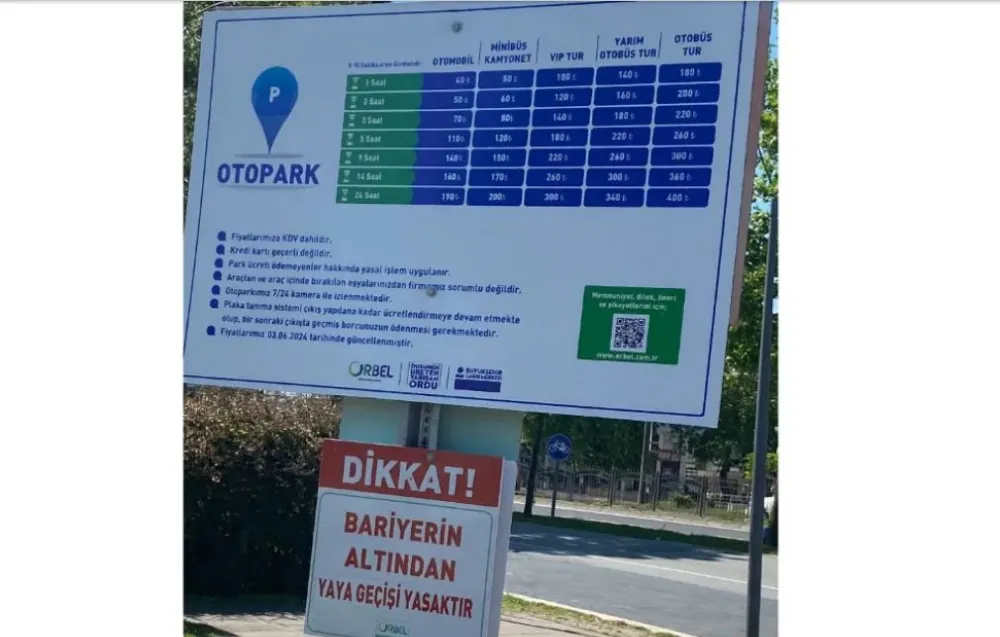 Otopark ücretlerine zam!