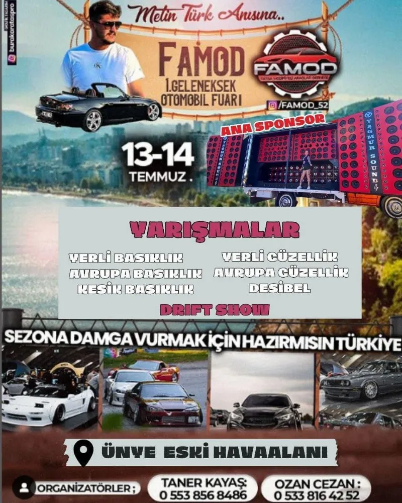 METİN TÜRK ANISINA MODİFİYE ARAÇ FESTİVALİ DÜZENLENİYOR