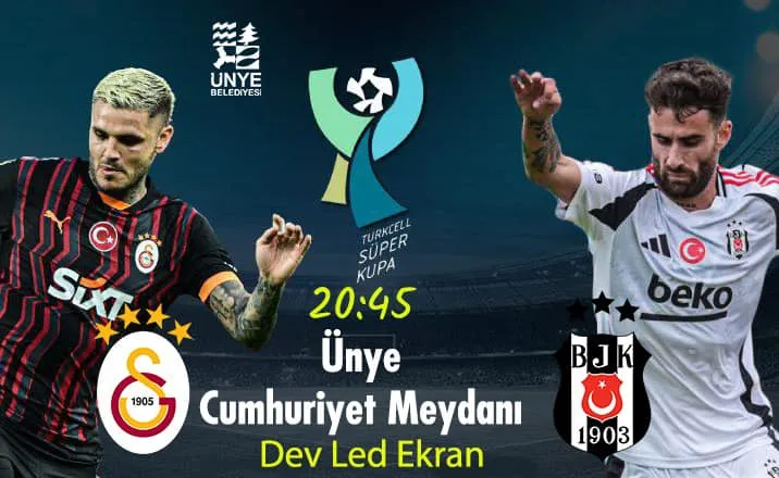 SÜPER KUPA FİNALİ HEYECANI ÜNYE CUMHURİYET MEYDANI