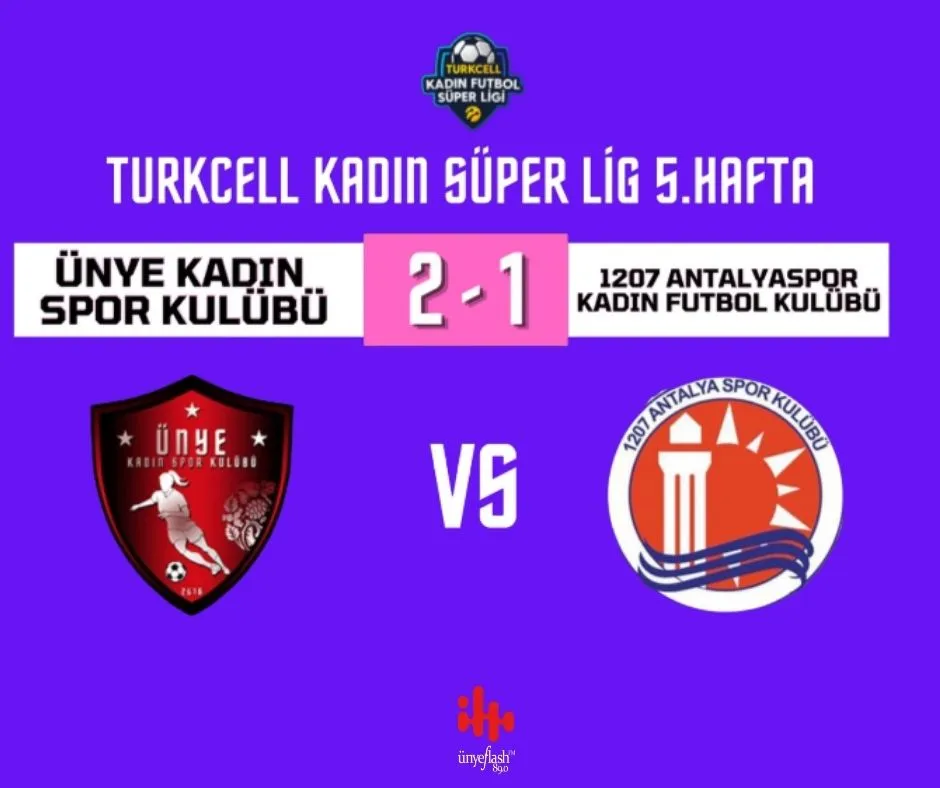ÜNYE KADIN SPOR KULÜBÜ GERİDEN GELEREK KAZANDI!