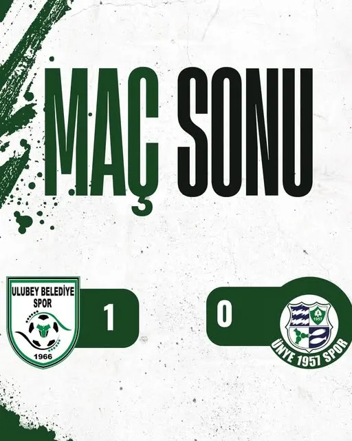 Ünye 1957 Spor Ulubey Deplasmanında 1-0  Yenildi.