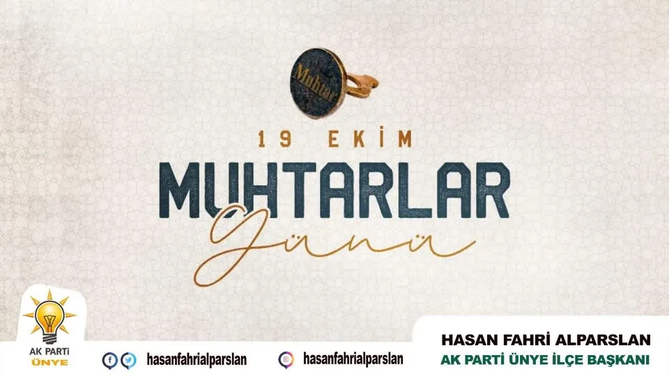 BAŞKAN ALPARSLAN’DAN MUHTARLAR GÜNÜ MESAJI