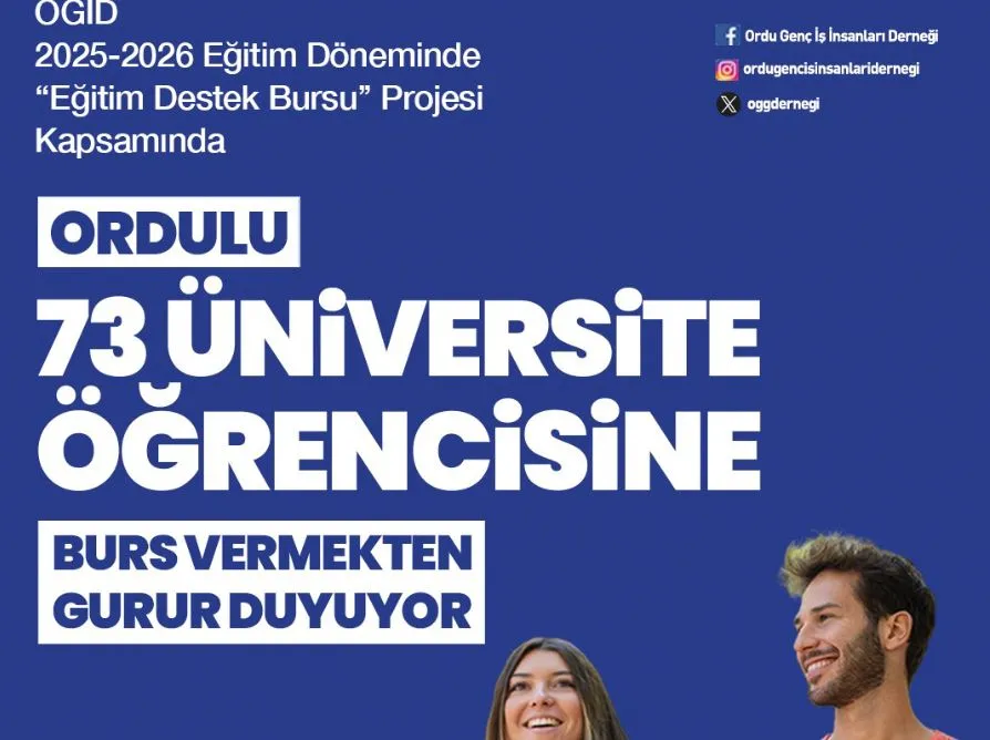 ORDU’DA 73 BAŞARILI ÖĞRENCİYE BURS DESTEĞİ