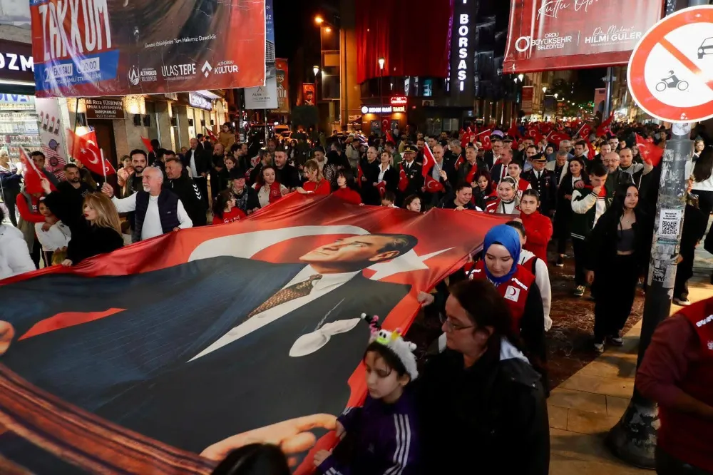 Cumhuriyetin 102. Yılında Ordu’da Coşkulu Yürüyüş.