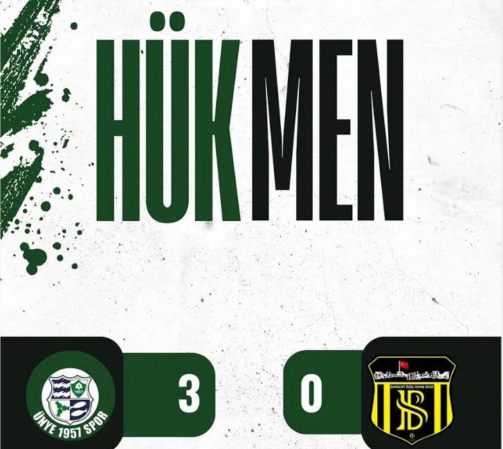 ÜNYE 1957 SPOR HÜKMEN GALİP