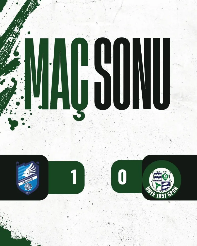 Ünye 1957 spor sahadan 1-0 mağlup ayrıldı.