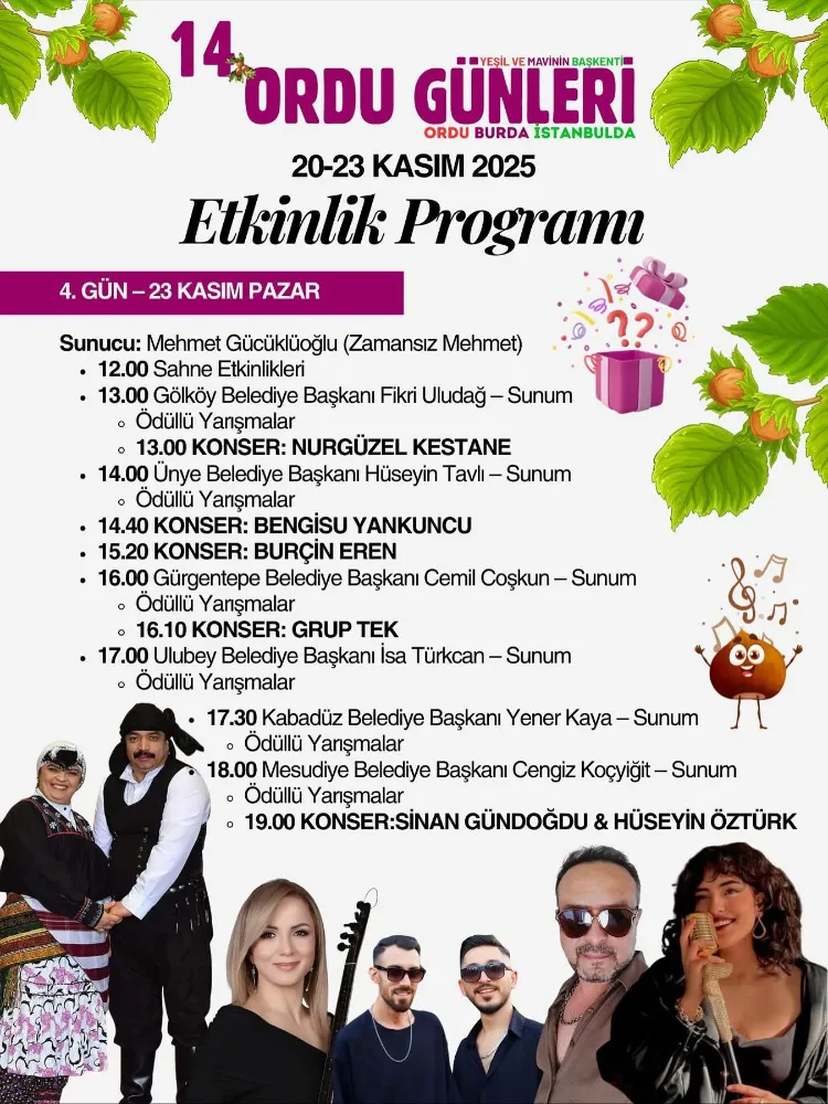 14. ORDU TANITIM GÜNLERİ PROGRAMI BELLİ OLDU