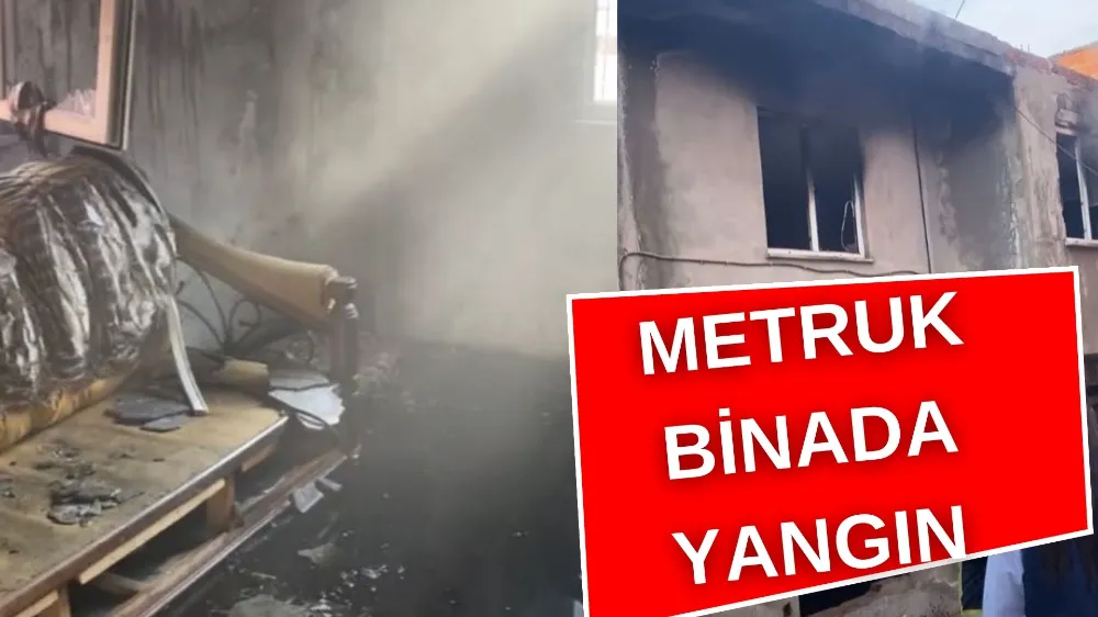 ÜNYE’DE METRUK BİNADA YANGIN ÇIKTI!