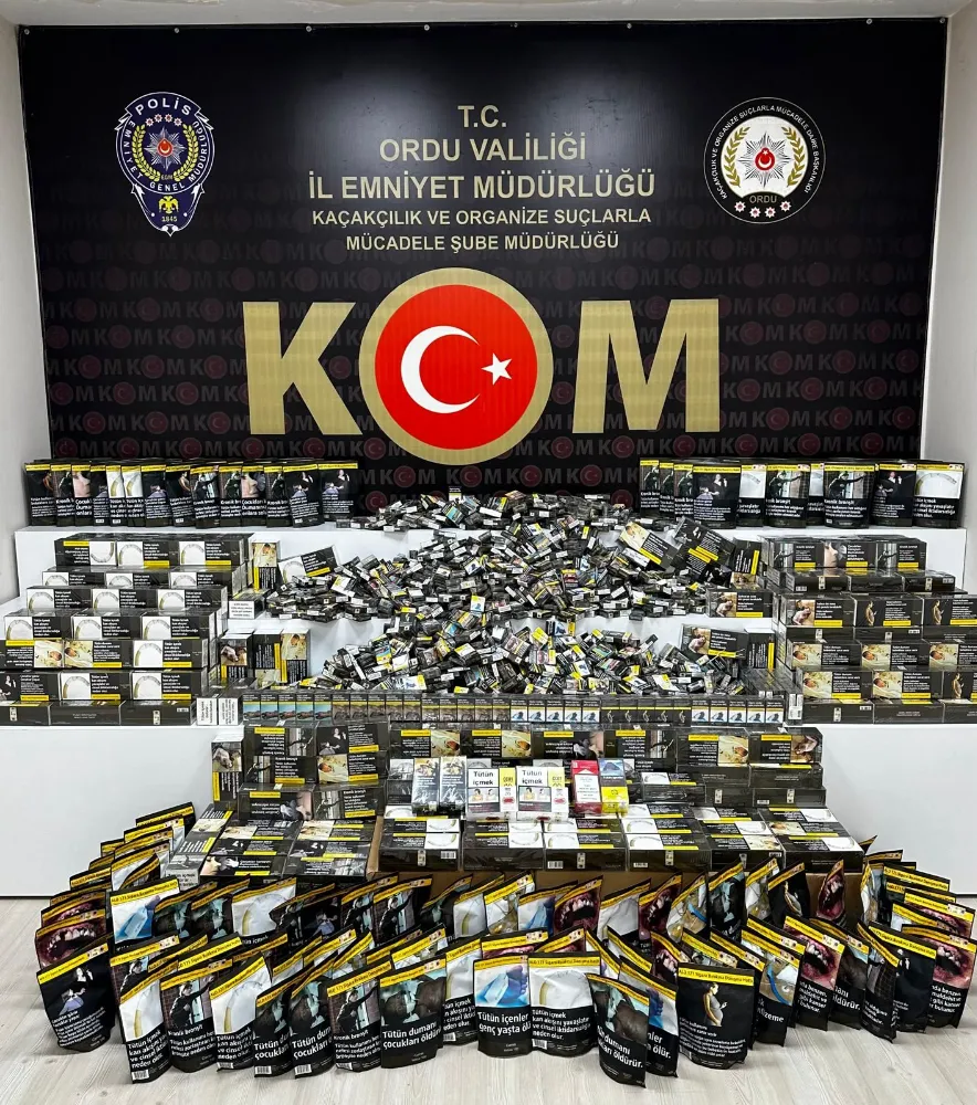 Ordu’da Sahte Ehliyet ve Kaçak Tütün Operasyonu: Çok Sayıda Ürün Ele Geçirildi