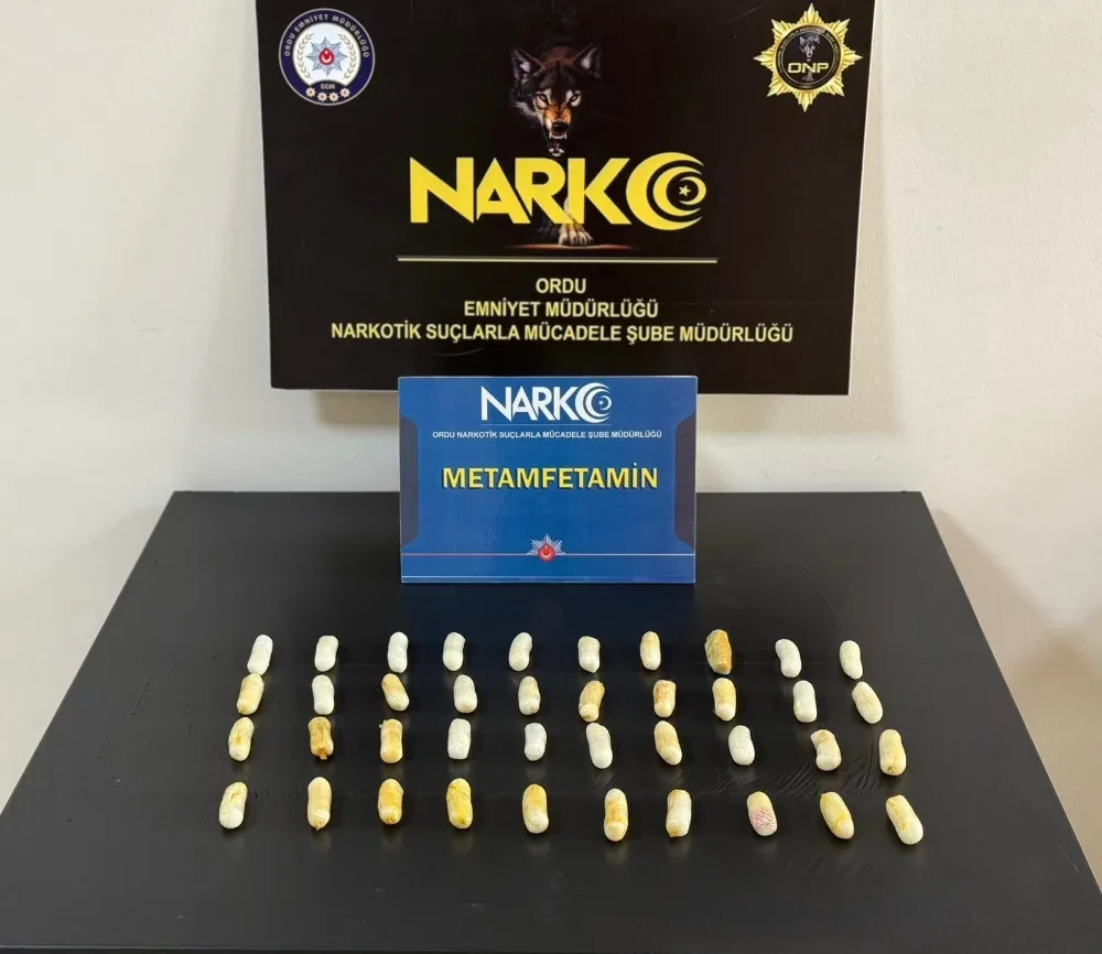 Ordu’da Midesine Sakladığı Uyuşturucu ile Yakalandı: 407 Gram Metamfetamin Ele Geçirildi