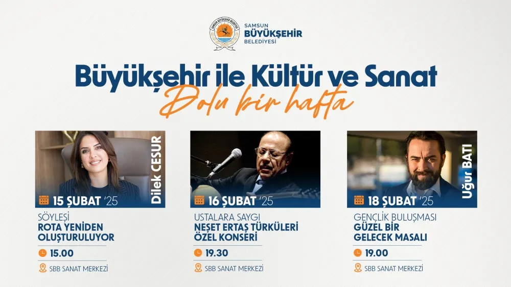 Samsun Büyükşehir Belediyesi, dolu dolu geçecek bir etkinlik takvimiyle vatandaşlarla buluşuyor.