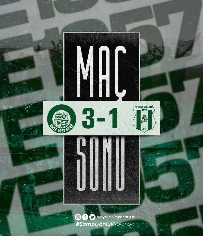 Ünye 1957 Spor Sahasında Farklı Kazandı: 3-1