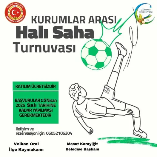 ÇAYBAŞI’NDA 19 MAYIS KURUMLAR ARASI FUTBOL TURNUVASI DÜZENLENECEK