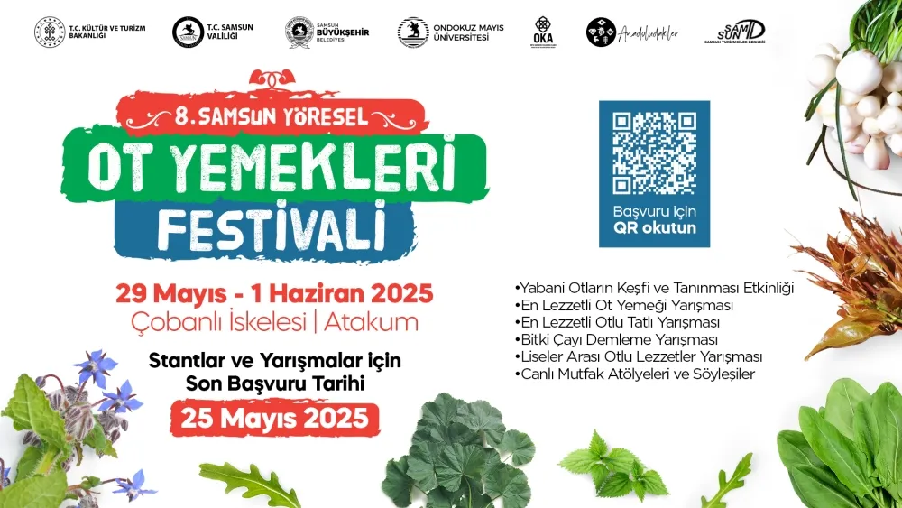 SAMSUN’DA YÖRESEL OT YEMEKLERİ FESTİVALİ BAŞLIYOR