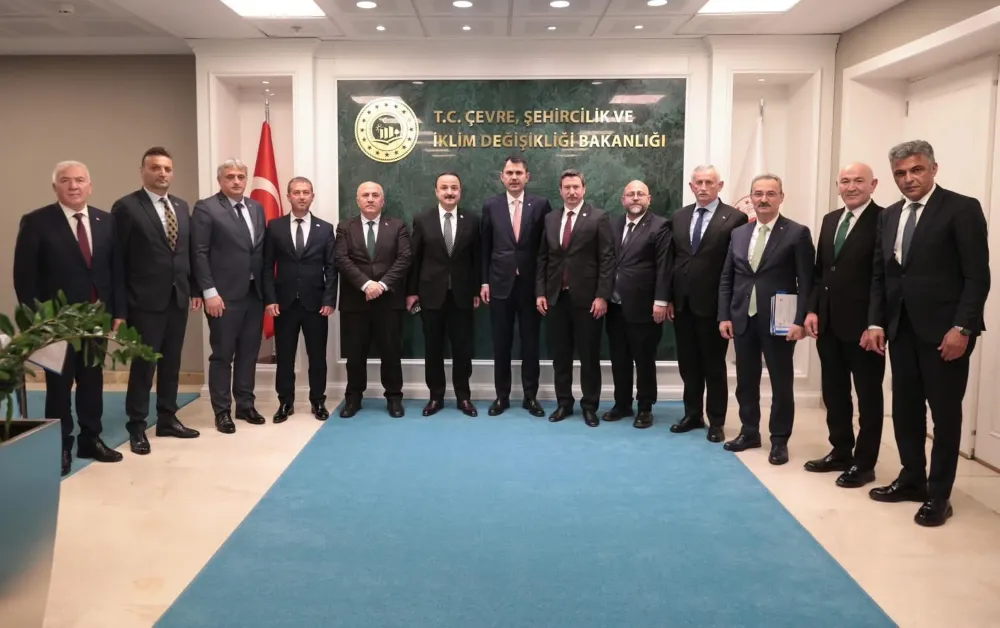 MHP MİLLETVEKİLİ NACI ŞANLITÜRK VE BELEDİYE BAŞKANLARINDAN BAKAN MURAT KURUM’A ZİYARET