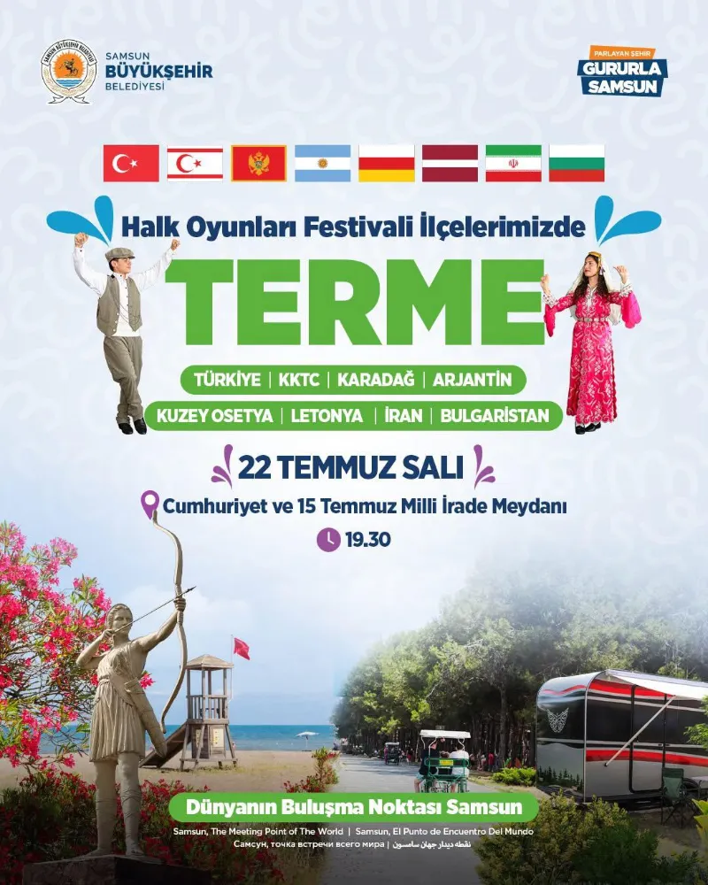 Terme’de Halk Oyunları Festivali: Kültürler Bir Araya Geliyor
