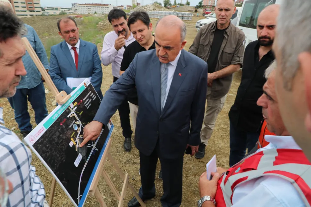 Vali Erol, Ordu Şehir Hastanesi İnşaatında İncelemelerde Bulundu