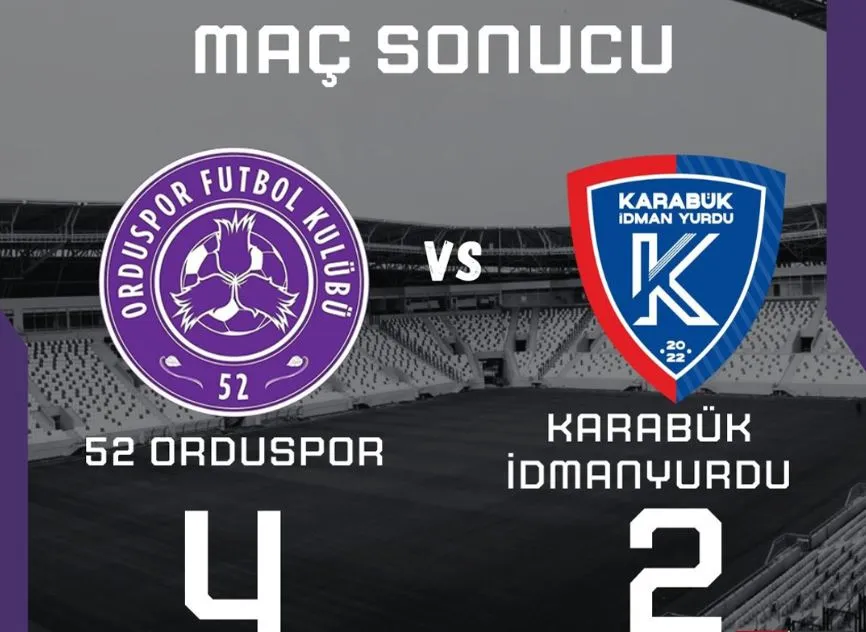 52 ORDUSPOR’DAN 4 GOLLÜ GALİBİYET